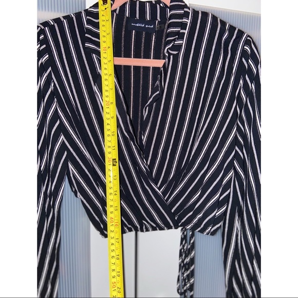 Striped Wrap Top - Picture 3 of 3